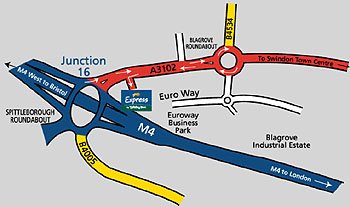 Map to Holiday Inn Express
